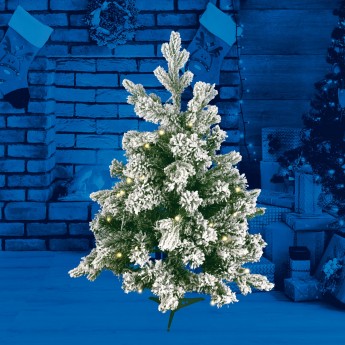 Дерево светодиодное «Ёлочка снежная» UNIEL ULD-T5460-030/SNA/3AA WARM WHITE IP20 XMAS TREE SNOW