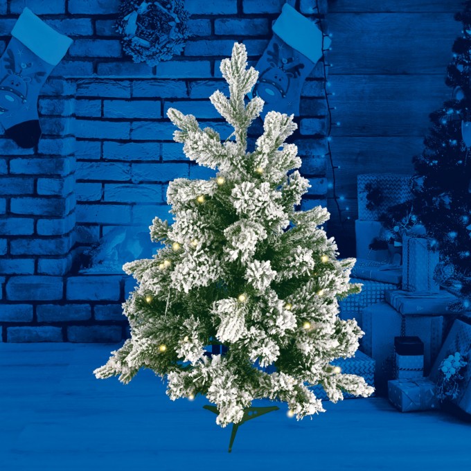 Дерево светодиодное «Ёлочка снежная» UNIEL ULD-T5460-030/SNA/3AA WARM WHITE IP20 XMAS TREE SNOW UL-00011294