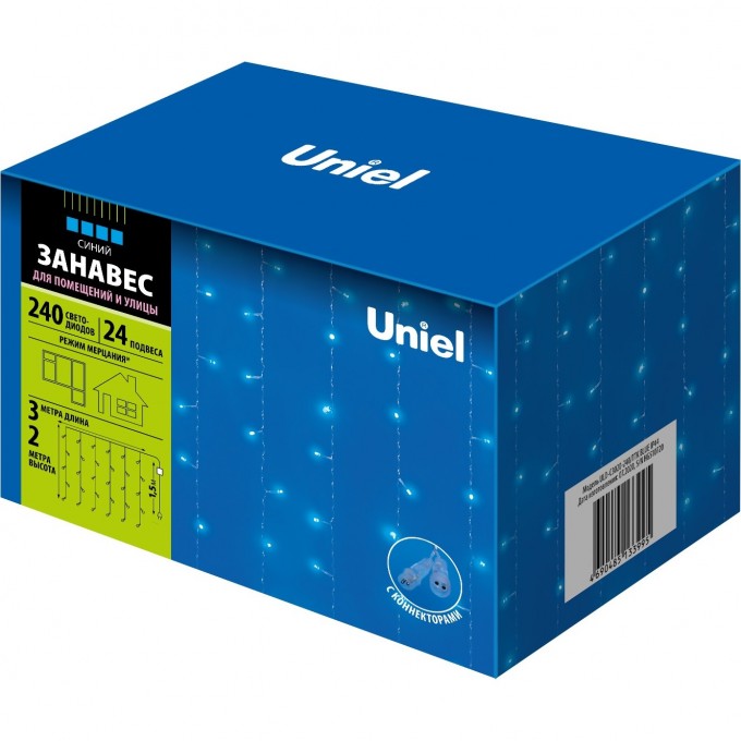 Гирлянда UNIEL ULD-C3020-240/TTK BLUE IP44 UL-00007215