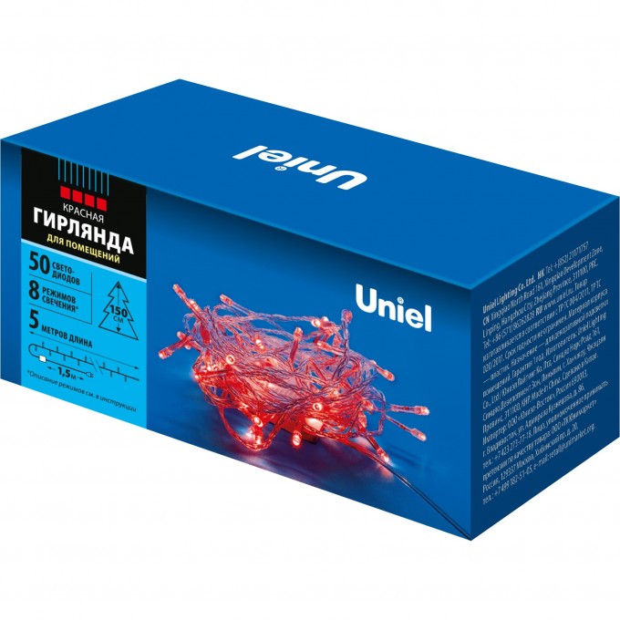 Гирлянда UNIEL ULD-S0500-050/DTA RED IP20 UL-00008665