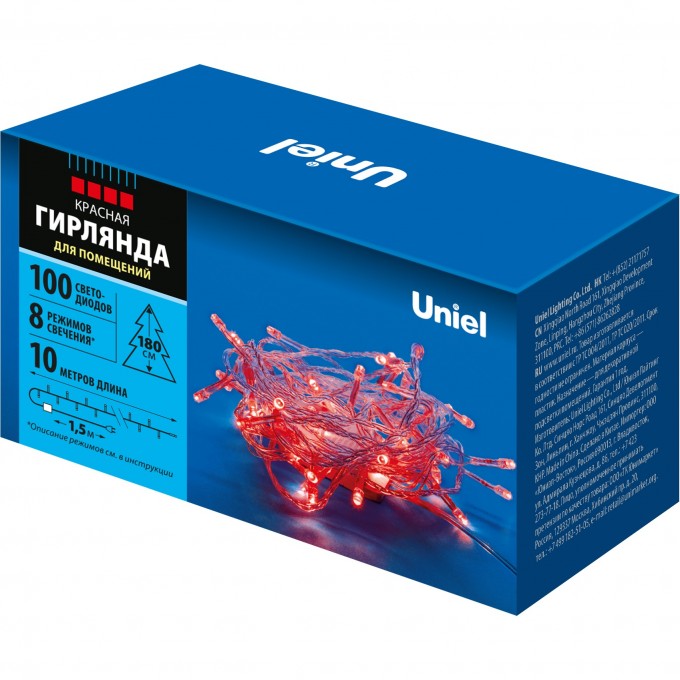 Гирлянда UNIEL ULD-S1000-100/DTA RED IP20 UL-00008666