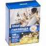 Гирлянда UNIEL ULD-S1000-100/SCB/3AA WARM WHITE IP20 DEW UL-00005482