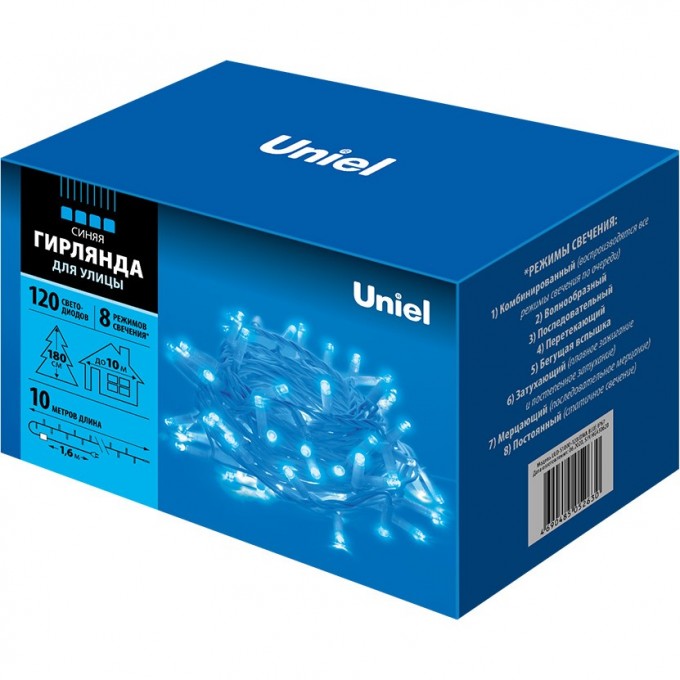 Гирлянда UNIEL ULD-S1000-120/DWA BLUE IP67 07926