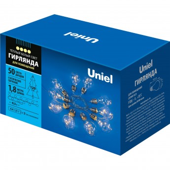 Гирлянда UNIEL ULD-S1800-050/STB/3AA WARM WHITE IP20 RETRO BULBS-1