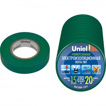 Изоляционная лента UNIEL UIT-135P 20/15/10 GRN