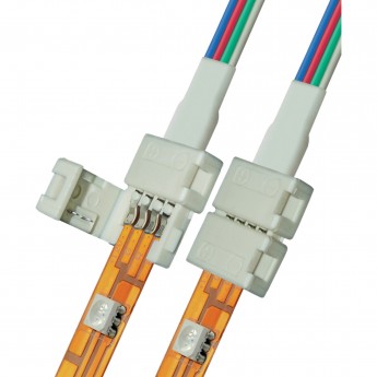 Коннектор для соединения светодиодных лент UNIEL UCX-SD4/B20-RGB WHITE 020 POLYBAG