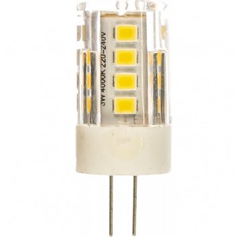 Лампа светодиодная UNIEL Белый свет 4000К LED-JC-220-3W-4000K-G4-CL GLZ09TR