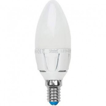 Лампа светодиодная UNIEL LED-C37-6W/NW/E14/FR ALP01WH