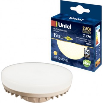 Лампа светодиодная UNIEL LED-GX70-15W/3000K/GX70/FR PLZ01WH