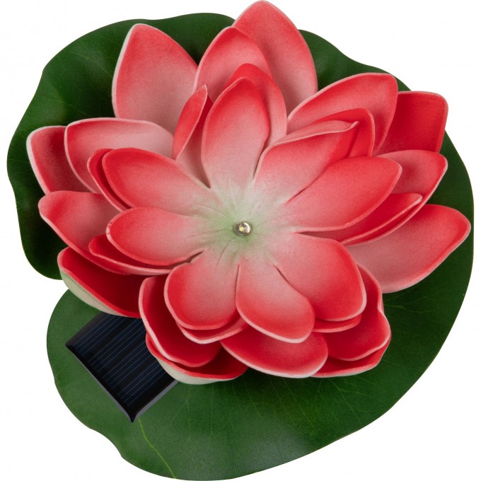 Садовый светильник UNIEL RED WATERLILY USL-S-826/PT060 на солнечной батарее UL-00011599