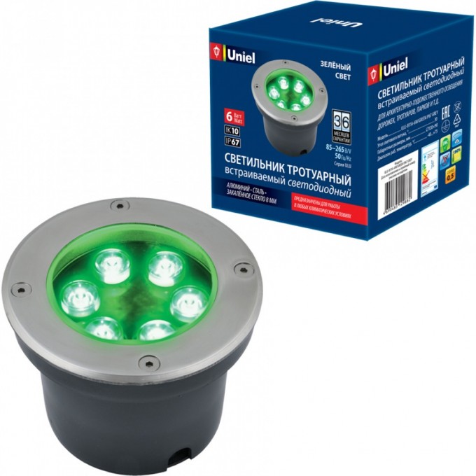 UNIEL ULU-B11A-6W/GREEN IP67 GREY UL-00006822. Купить Светильники на .